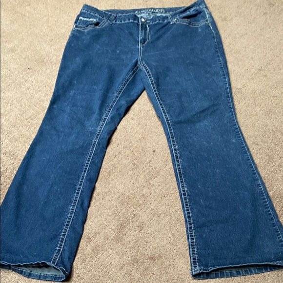 Women’s Size 22 Almost Famous Blue Flare Wide Leg Jeans - Picture 1 of 12